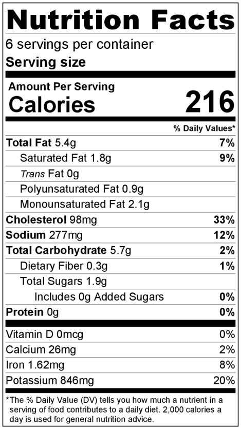 carnitasnutritionlabel