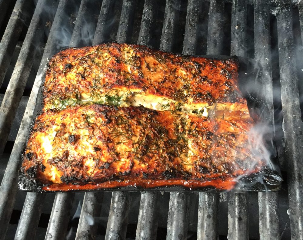 Dilly-Lemon Planked Salmon  3