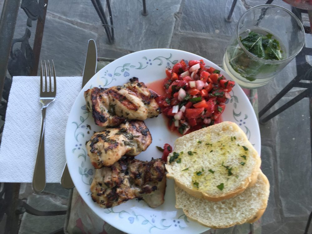 Grilled Mojito Chicken Thighs dinner