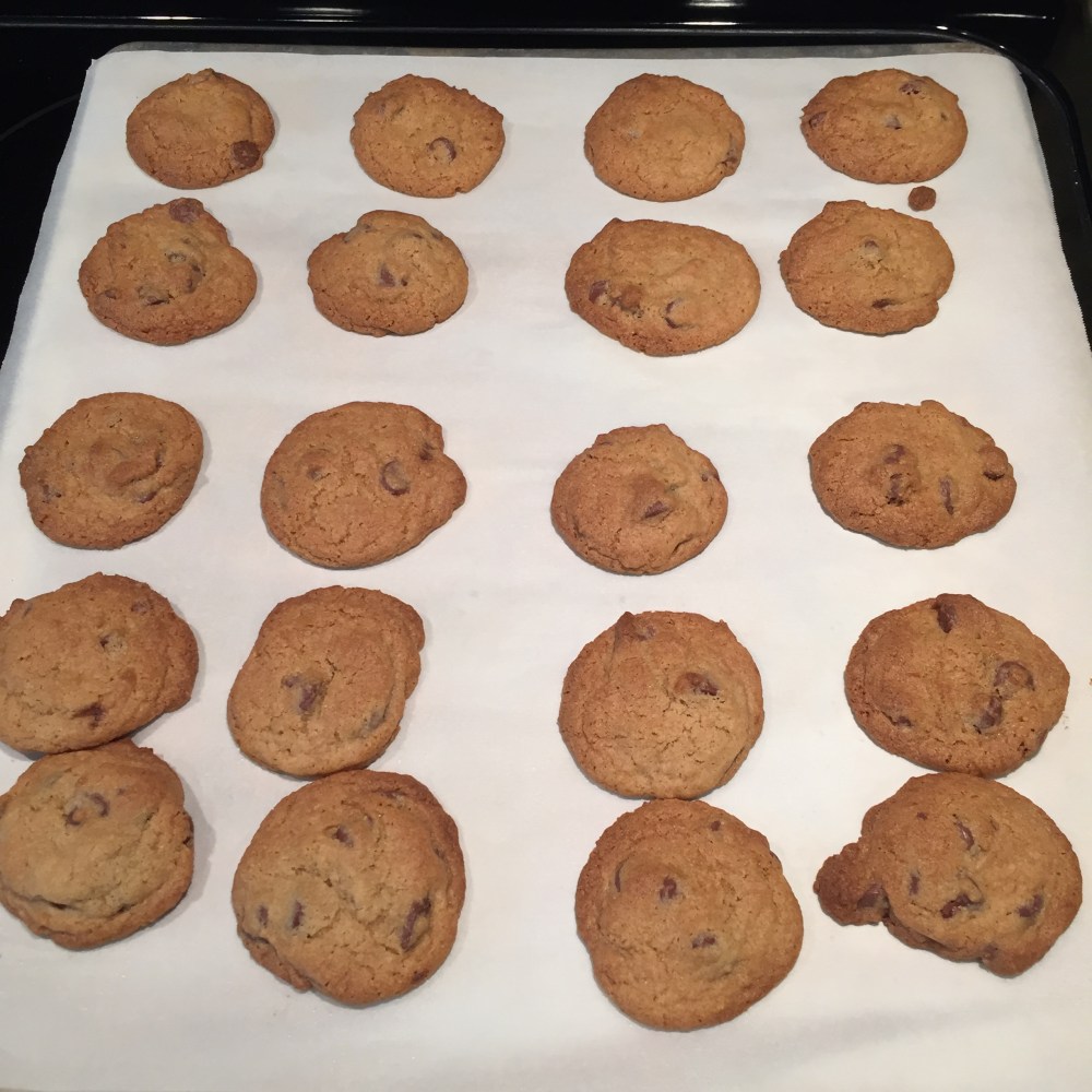 finished choc chip cookies