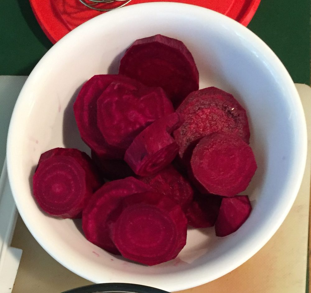 sliced Cylindra beets