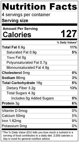 Summer veggie potato medleyNutritionLabel