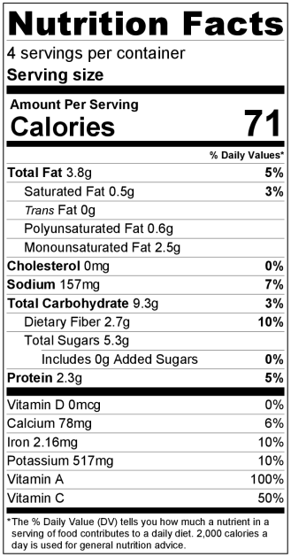 blueberrybalsallmicbeanschardnutritionlabel