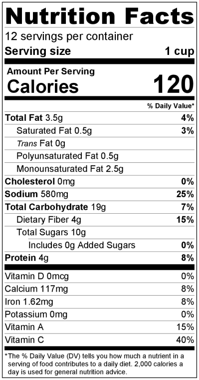 marinaranutritionlabel