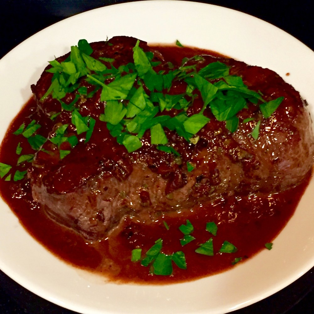 Steak With Wine & Shallots