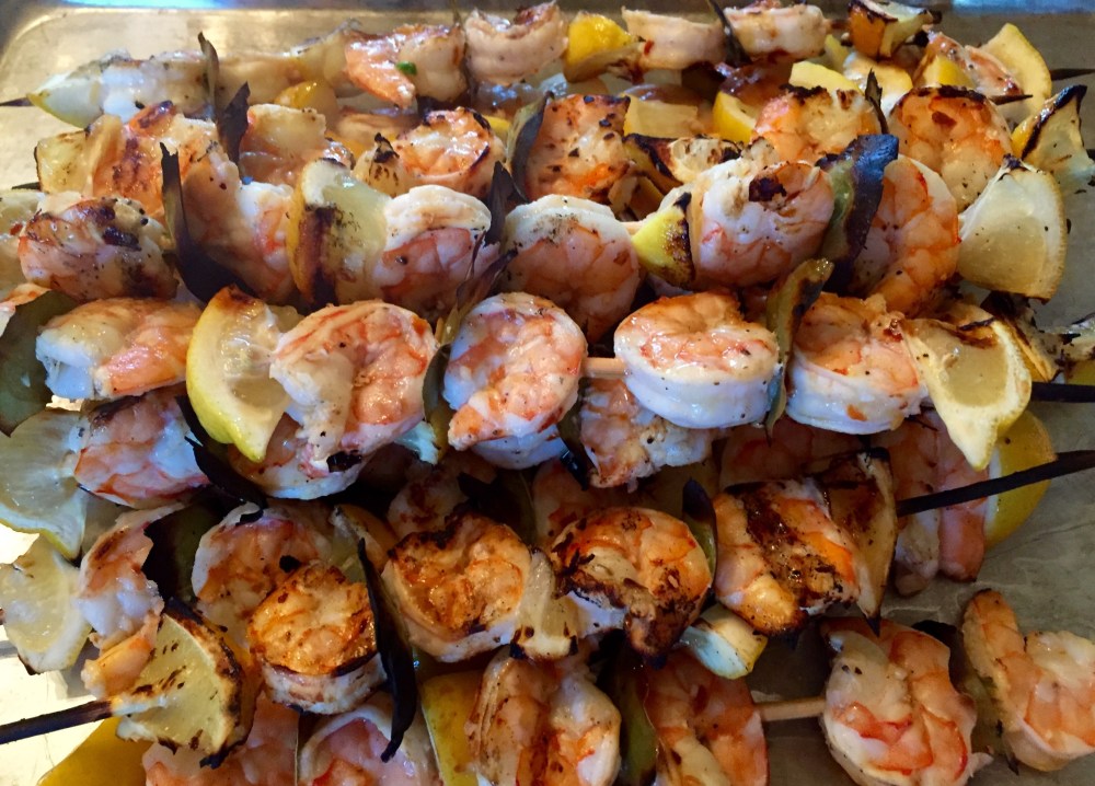 Grilled Lemon-Bay Shrimp