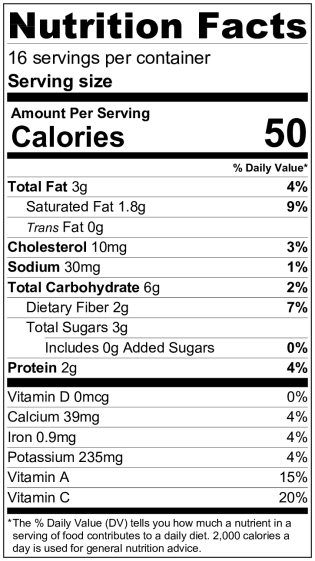 GB without FS NutritionLabel